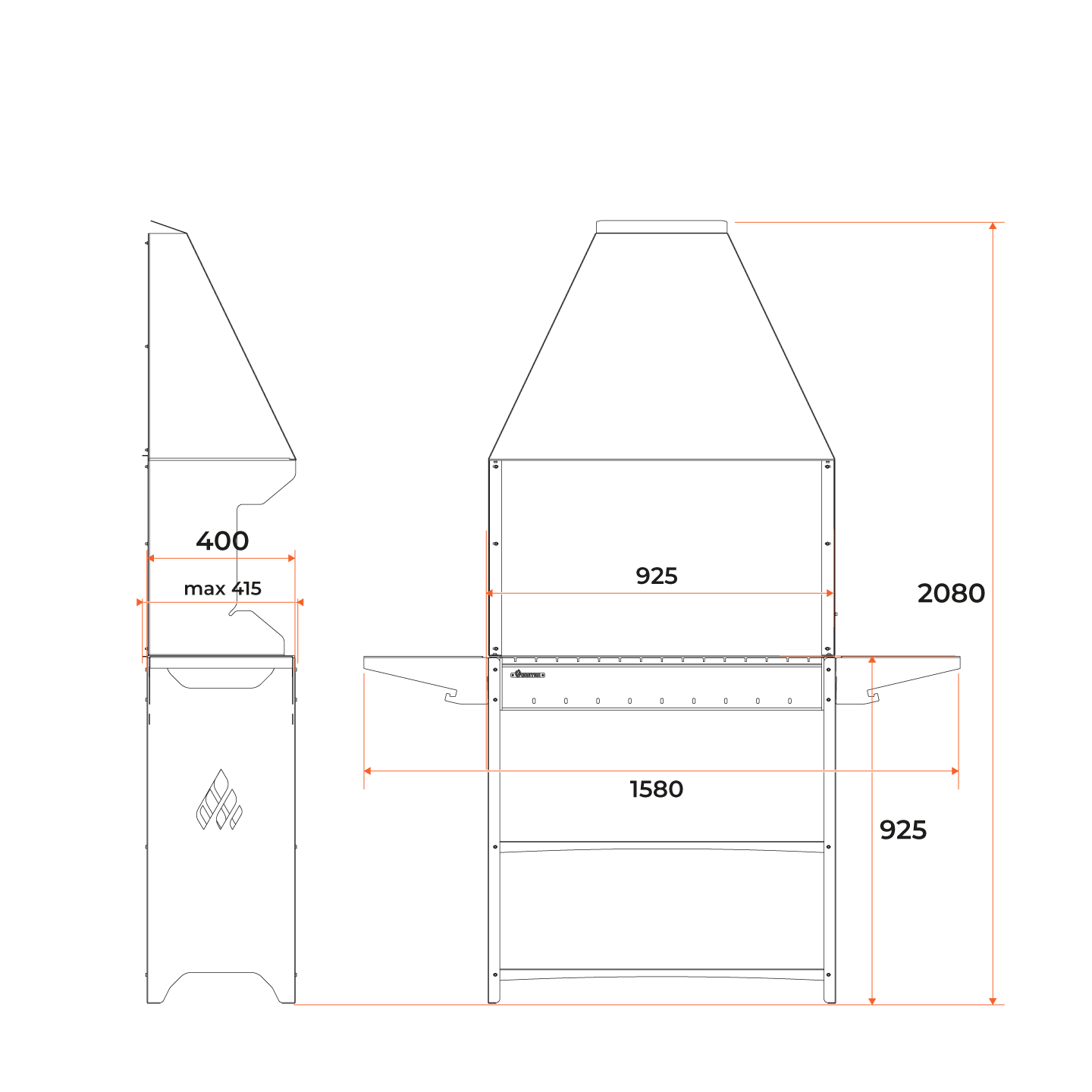 картинка Мангал Professional Standart Zont PSZ 3000 от магазина Евродом