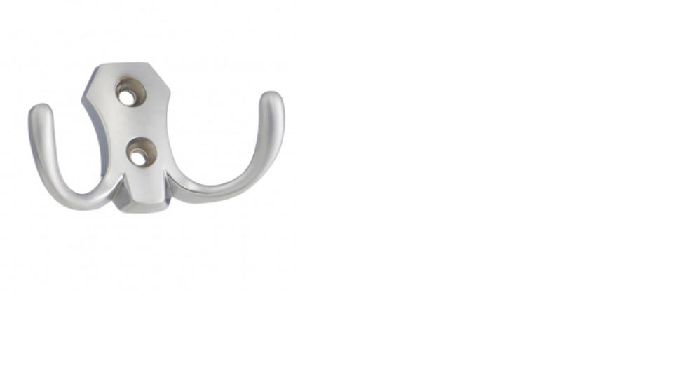 картинка Крючок 2-х рожковый средний мат. хром от магазина Евродом