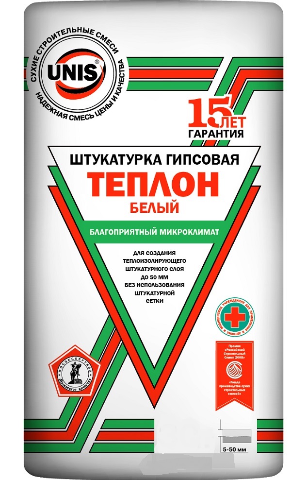 картинка Штукатурка гипс. ЮНИС - ТЕПЛОН (15 кг) г. Жуковский от магазина Евродом