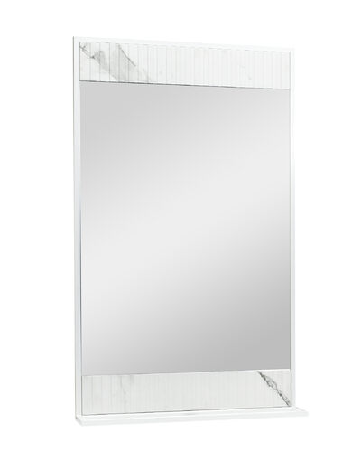 картинка Зеркало Аделаида Лофт-60 белый мрамор/белый 600х1000х120мм от магазина Евродом