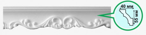 картинка 7023/50 плинтус потолочный инжекция 2м Уют от магазина Евродом