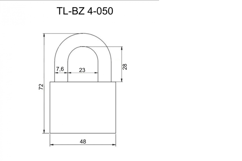 картинка Замок навесной VETTORE TL-BZ 4-050 SN (Сатин) от магазина Евродом