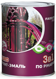 картинка Грунт-эмаль 3 в 1 OLECOLOR черный (0,9кг) от магазина Евродом