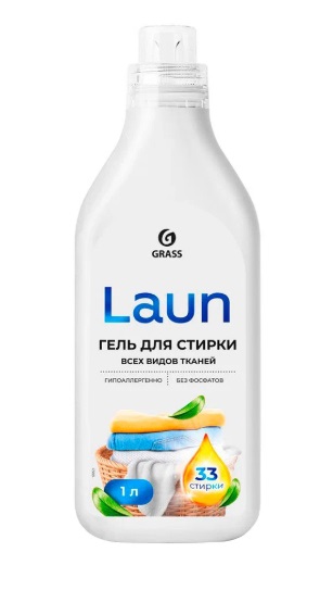 картинка Гель для стирки всех видов тканей 1л Laun от магазина Евродом