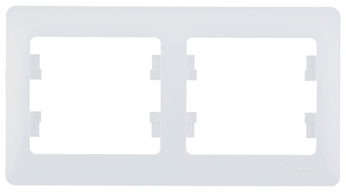 картинка Рамка Glossa 2-м горизонтальная белый Schneider-Electric от магазина Евродом