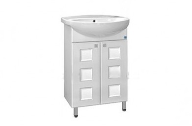 картинка Тумба Крокус 55 + Умывальник Элегант 55 от магазина Евродом