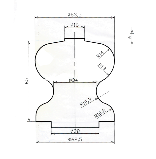 картинка Ручка-кнопка банная, классика большая 1-0753 от магазина Евродом
