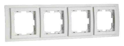 картинка Рамка Larıssa 4-м белый Mono Electric от магазина Евродом