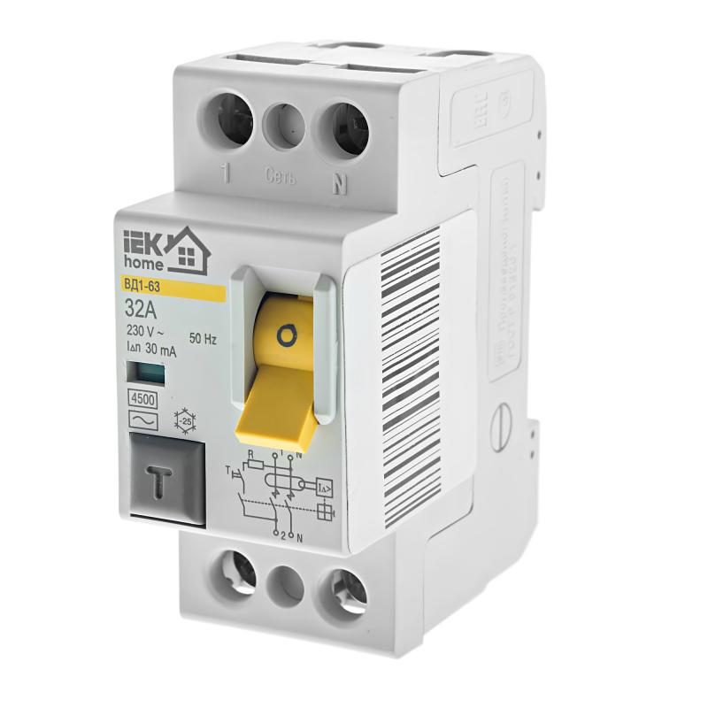 картинка УЗО ВД1-63 2Р 32А 30мА ИЭК от магазина Евродом