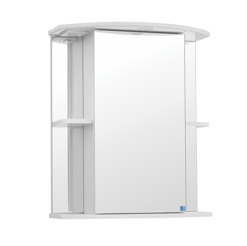 картинка Зеркало-шкаф Мадрид 500/С цвет: белый, со светильником от магазина Евродом