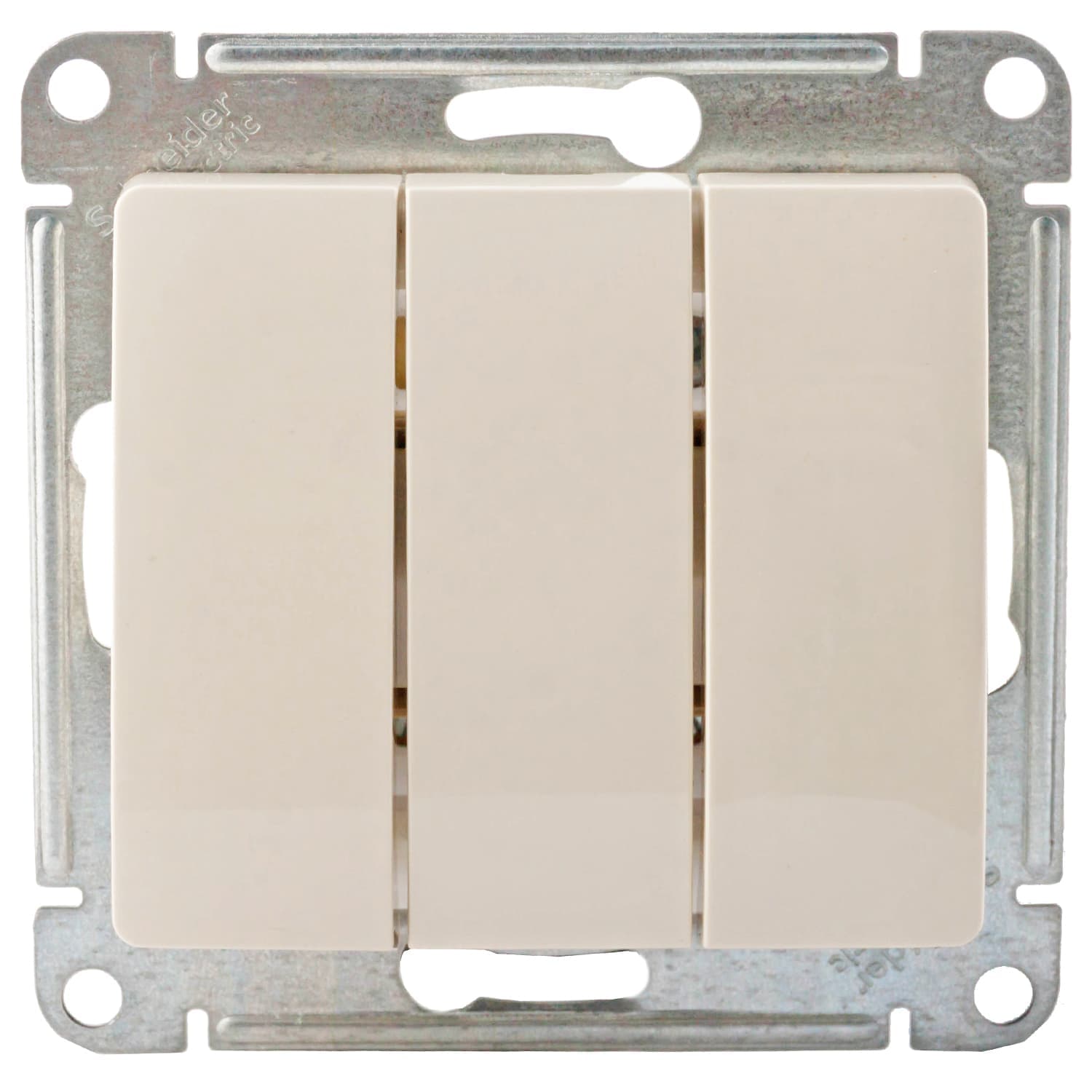 картинка Выключатель Glossa 3-кл. механизм бежевый Schneider-Electric от магазина Евродом