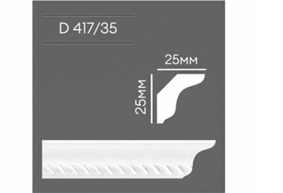 картинка Угол внутренний D417/35 ДекорЕк (4шт) от магазина Евродом