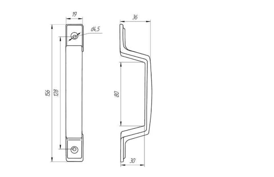 картинка Ручка-скоба РС-80-С (50) ант. бронза. г. Саратов от магазина Евродом
