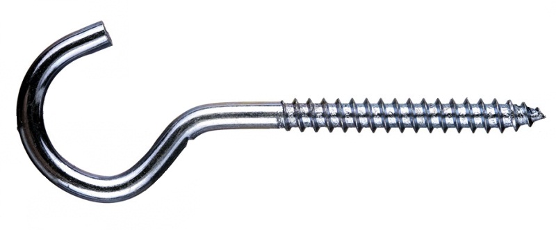 картинка Металлический круглый шуруп-крючок 5х60 от магазина Евродом