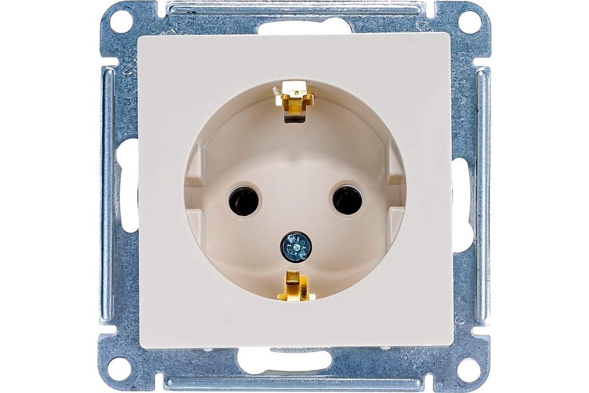картинка Розетка Schneider-Electric AtlasDesign Бежевый с/з, 16А от магазина Евродом