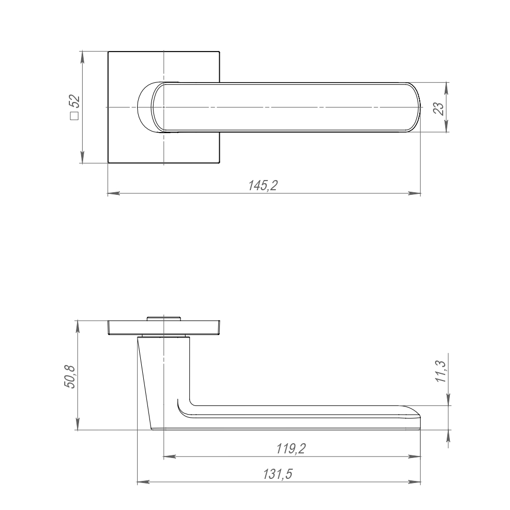 картинка Ручка раздельная K.JS51.NANO SN-3 матовый никель от магазина Евродом
