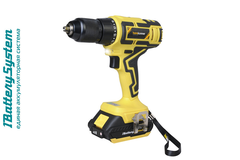 картинка Дрель аккумуляторная Hanskonner HCD1855R от магазина Евродом