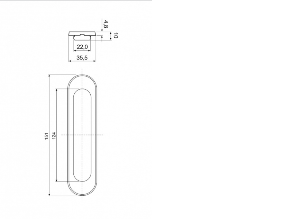 картинка Ручка для шкафов купе 2821 АС от магазина Евродом