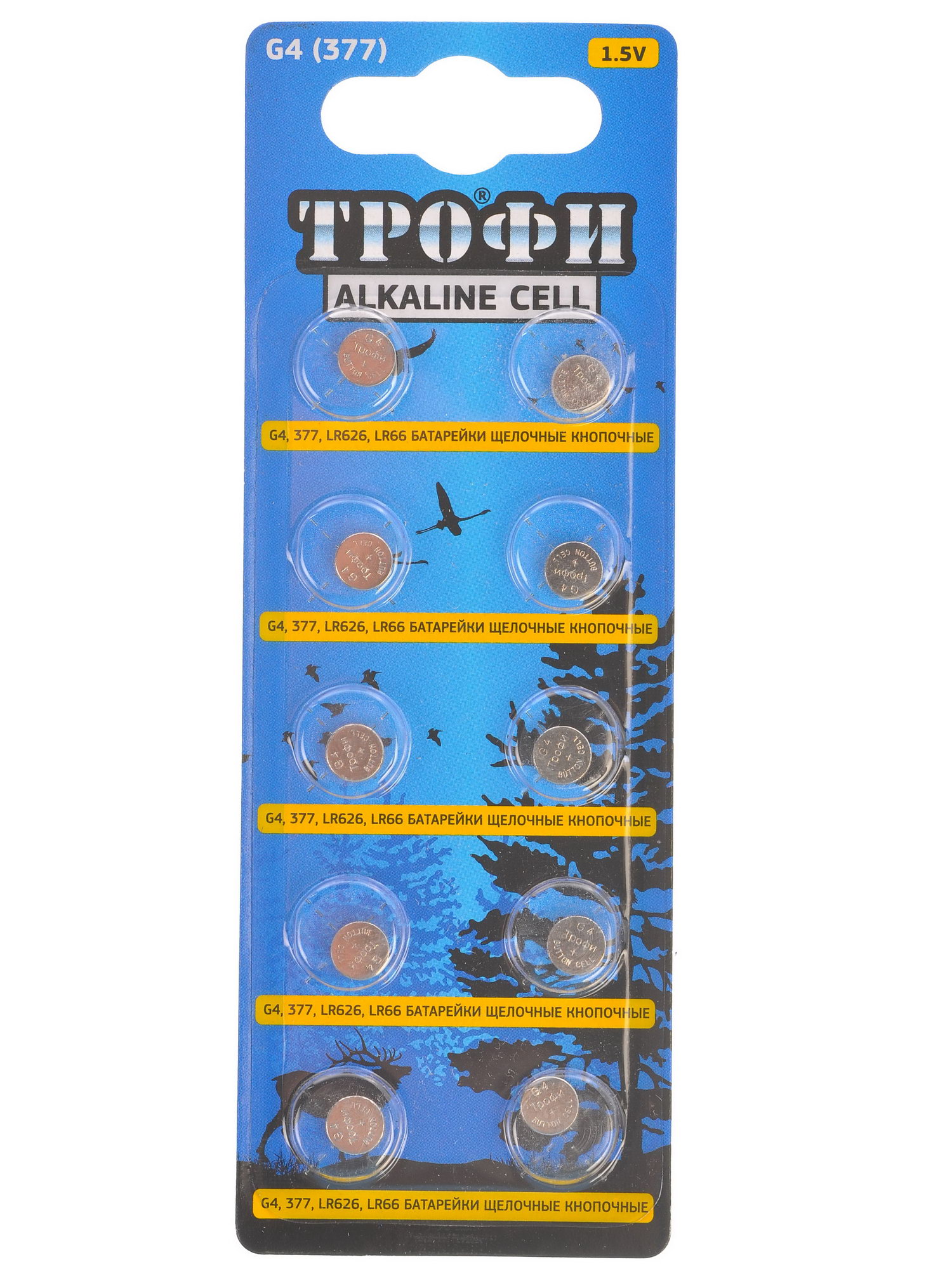 картинка Элемент питания ТРОФИ G4 (377) LR626 LR66 от магазина Евродом