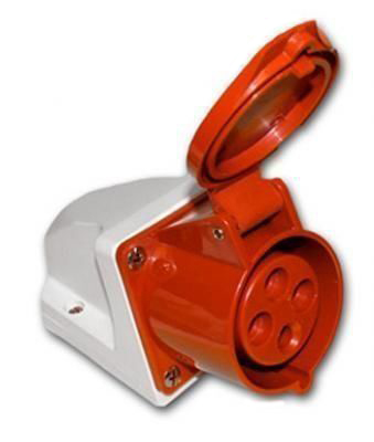 картинка Розетка 124 стационарная 3Р+РЕ 32А 380В IP44 TDM от магазина Евродом