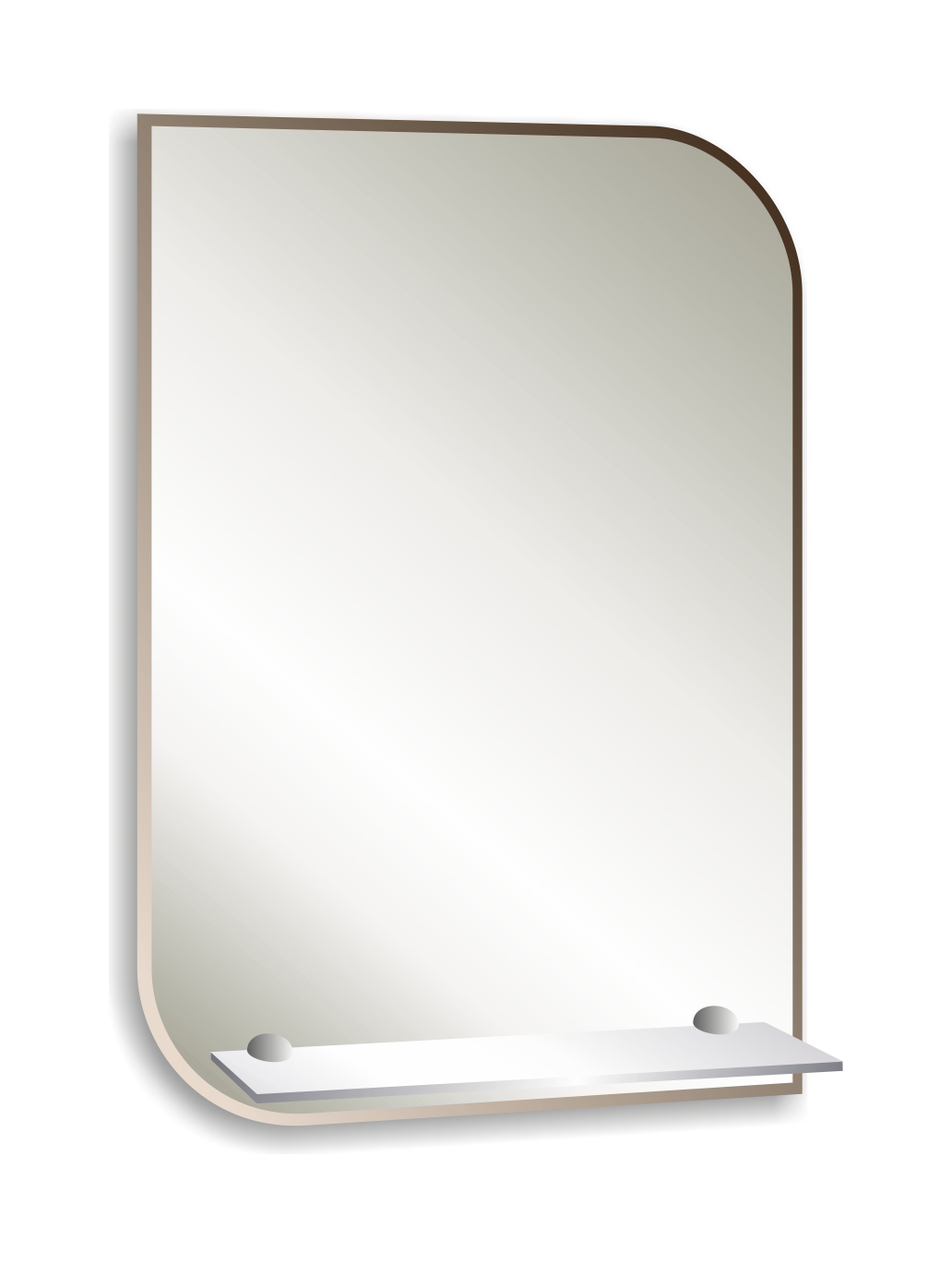 картинка Зеркало Каприз 49х68см с полкой от магазина Евродом