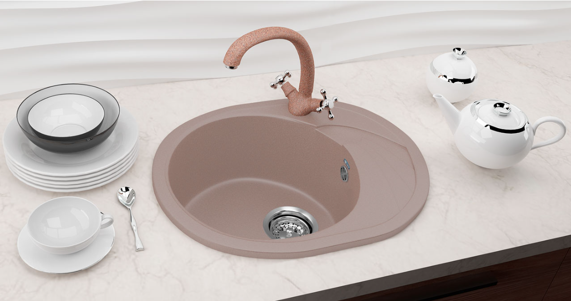 картинка Мойка Ulgran U-403-302 песочный 570х465мм от магазина Евродом