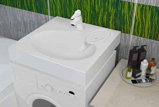 картинка Мойка Мэй 60 для установки над стиральной машиной 605х604х95мм от магазина Евродом