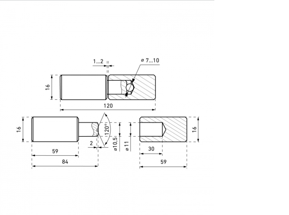 картинка Петля для метал. дверей с шар. ПГ 16 мм от магазина Евродом