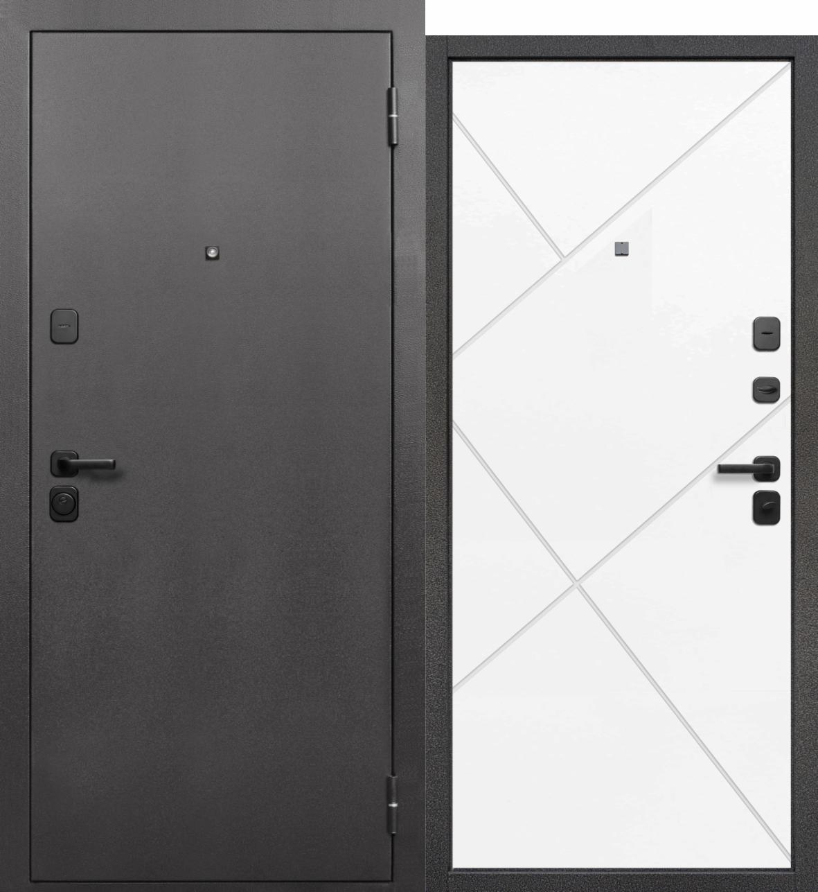 картинка Дверь мет. 7см. Гарда Серебро Белый матовый (960мм, правая) от магазина Евродом