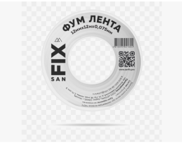 картинка ФУМ-лента 19мм х0,1мм х12м SANFIX от магазина Евродом