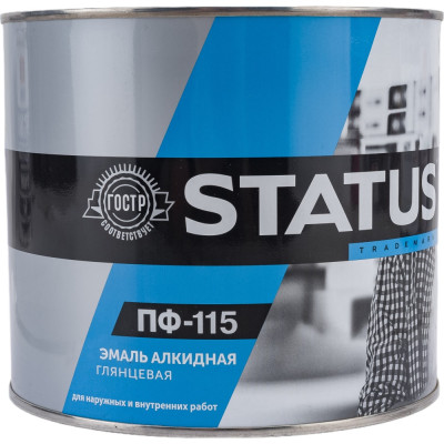картинка Эмаль РАДУГА ПФ-115 белая 1,8 кг STATUS, Ростов от магазина Евродом