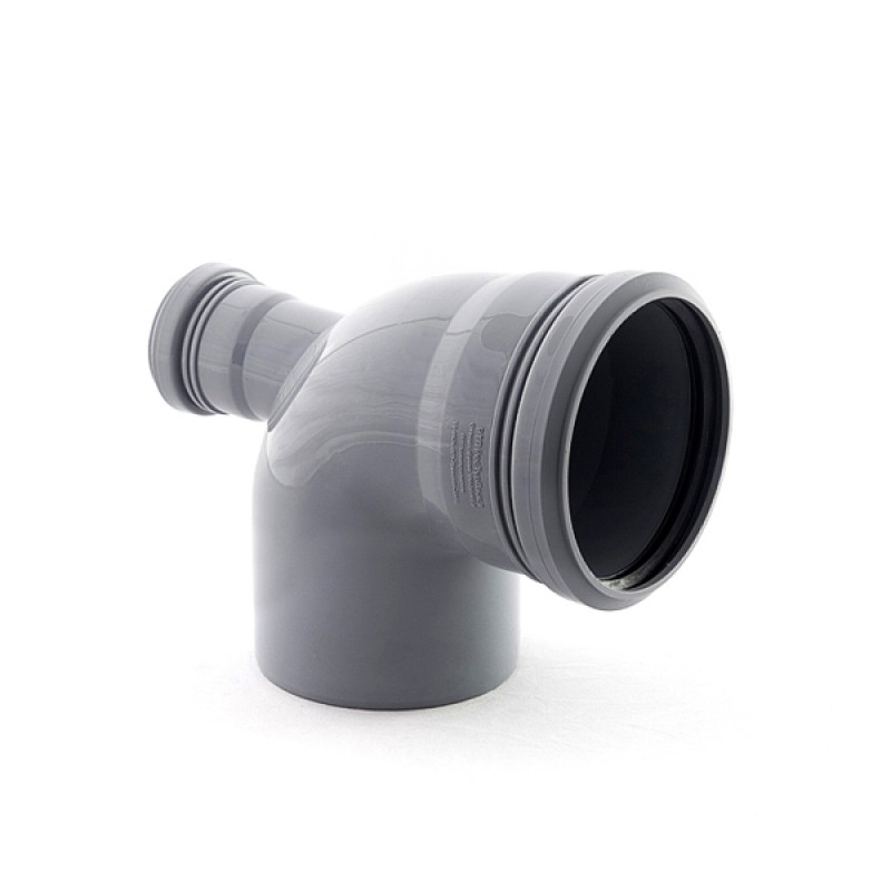 картинка Отвод канализационный втыл 110*50- 90гр. Политрон 10010587F от магазина Евродом