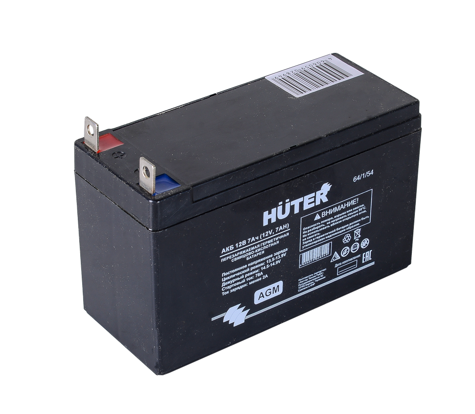 картинка АКБ 12В 7 Ач Huter  от магазина Евродом