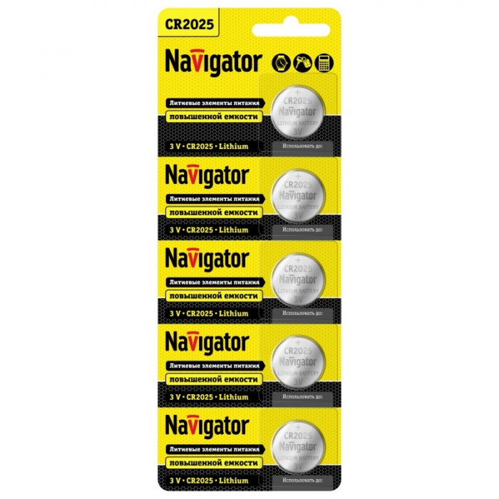 картинка Элемент питания NBT-CR2025-ВР1 Navigator от магазина Евродом