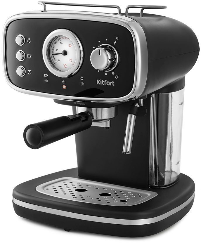 картинка Кофеварка капельная KITFORT КТ-736 черный/серебристый от магазина Евродом