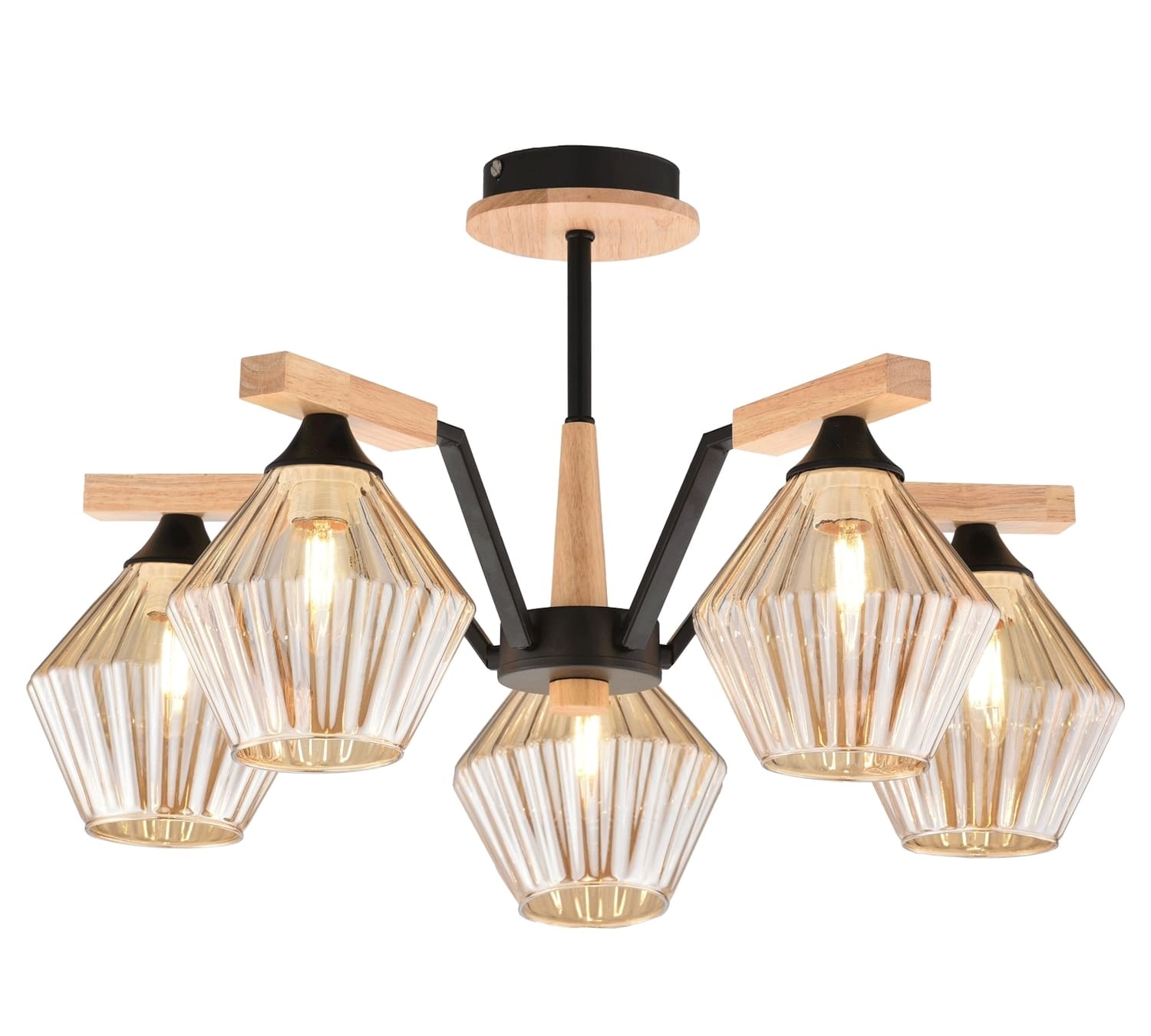 картинка 5092/5 BK+WOOD Люстра от магазина Евродом