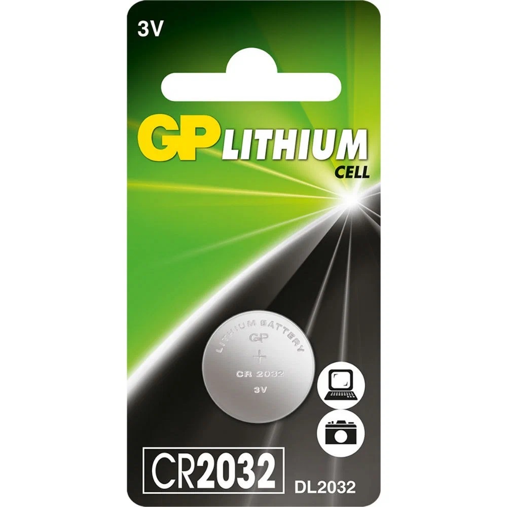 картинка Элемент питания CR2032, Lithium, литиевая GP от магазина Евродом