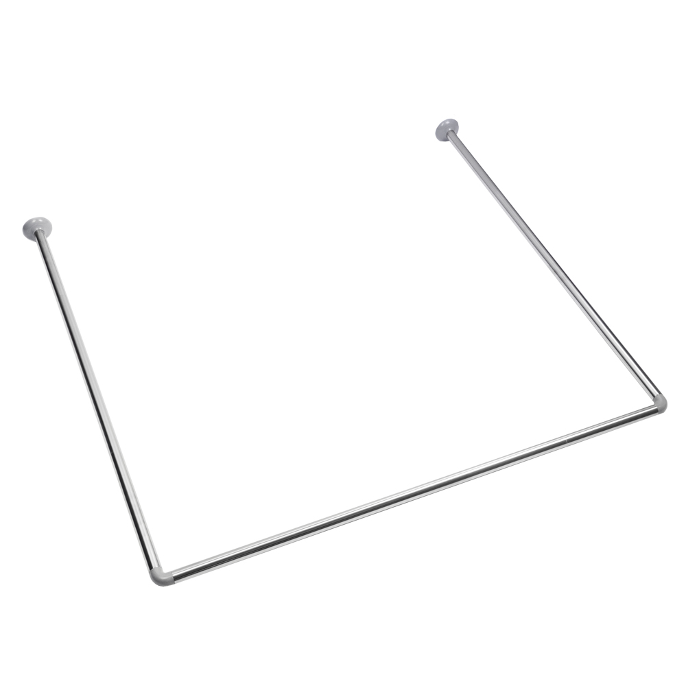 картинка Карниз для ванной угловой 90х90х90см нерж.сталь от магазина Евродом