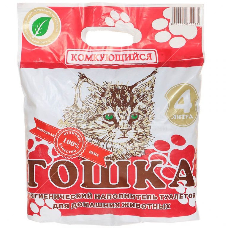 картинка Наполнитель для кошек 4 л комкующийся ГОШКА  от магазина Евродом