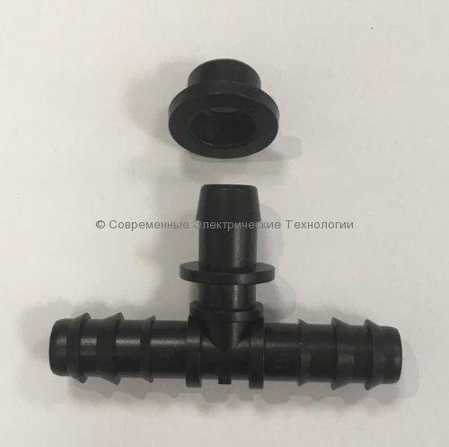 картинка Стартовый тройник для трубки 16мм суплотнителем от магазина Евродом