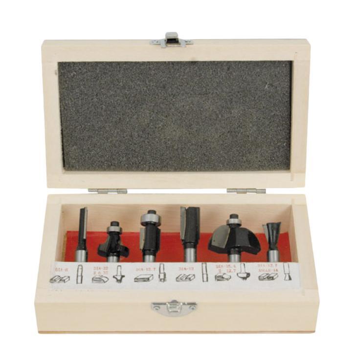 картинка Набор фрез по дереву кромочных 8мм, 6шт. от магазина Евродом