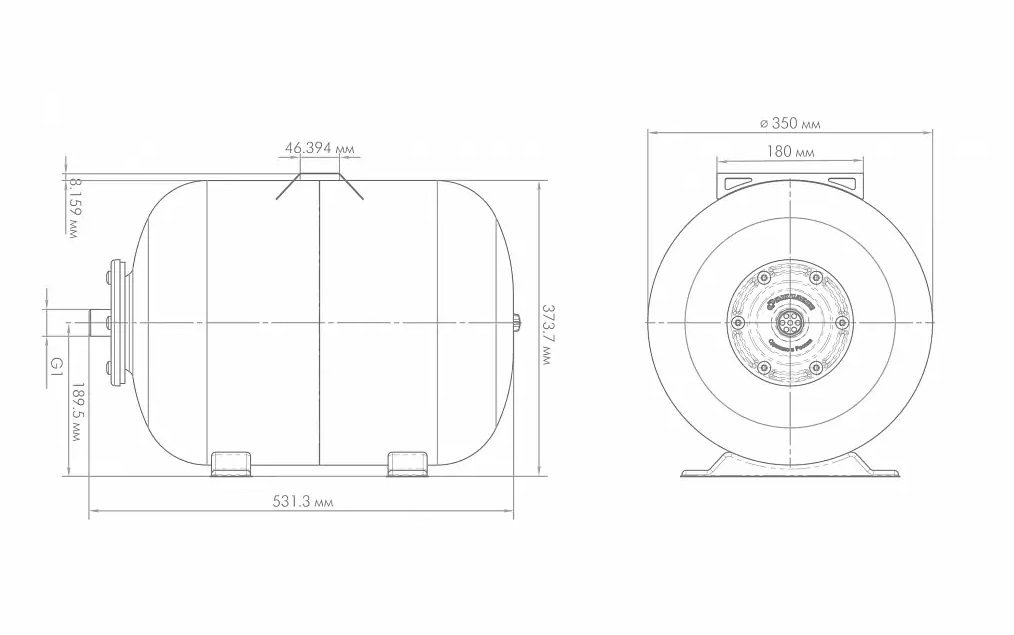 картинка Бак для воды (гидроаккумулятор) Джилекс 50 ГП от магазина Евродом