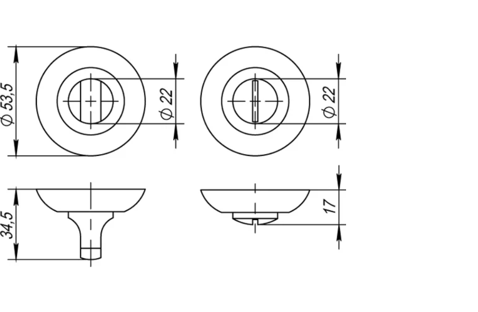 картинка Ручка поворотная BK6 TL CF-17 кофе от магазина Евродом