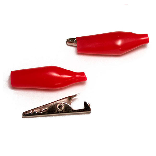 картинка Зажим "крокодил" 40мм, приборный красный от магазина Евродом