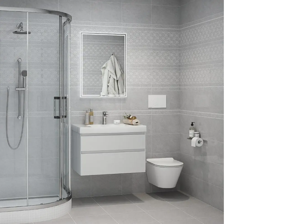 картинка Мотиво серый светлый глянцевый 250х400 от магазина Евродом