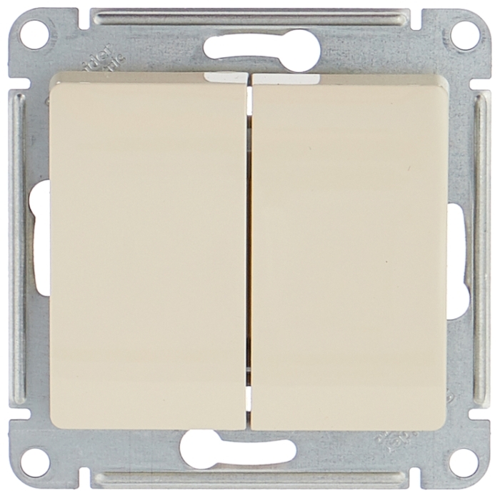 картинка Выключатель Glossa 2-кл. механизм бежевый Schneider-Electric от магазина Евродом