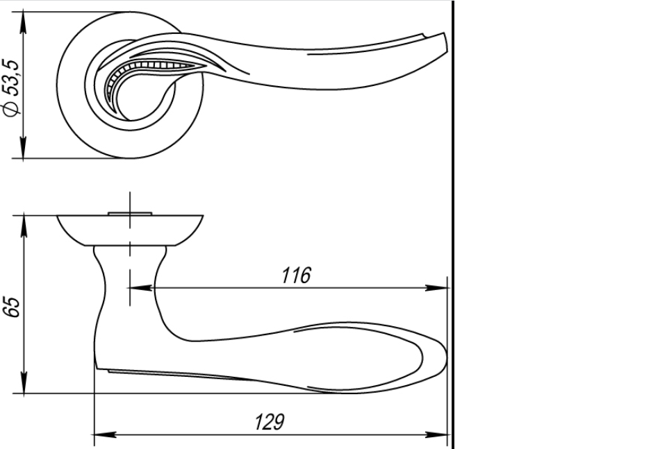 картинка Ручка раздельная ARFA TL CF-17 кофе от магазина Евродом