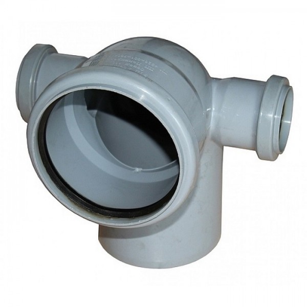 картинка Отвод канализ. "Ростурпласт"- левый/правый 110*50- 90гр. Политрон от магазина Евродом