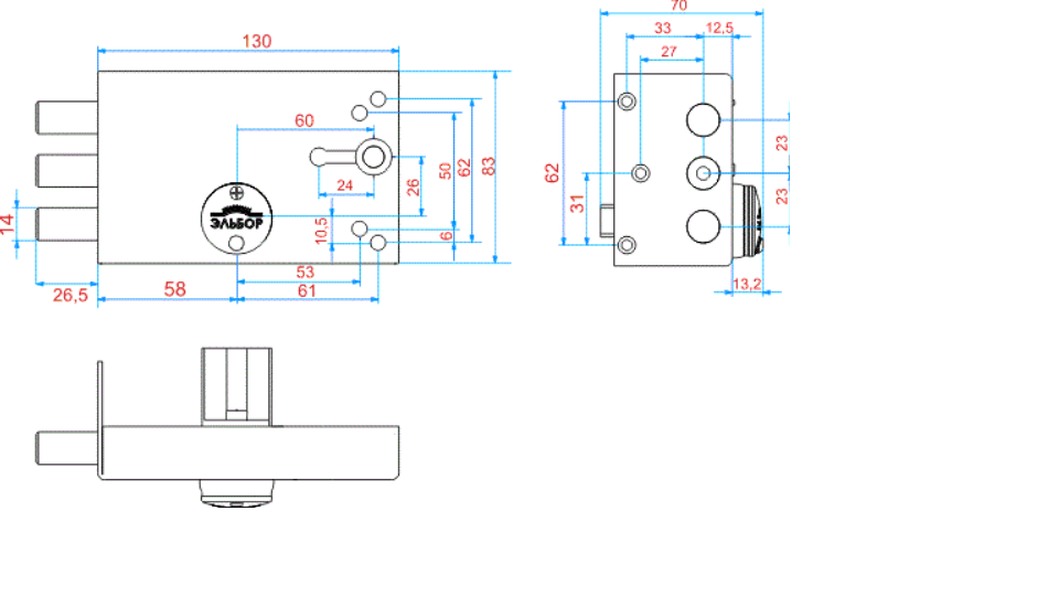 картинка Замок 02.61 МА Эльбор б/кор от магазина Евродом