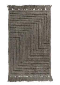 картинка Коврик Zenfort "Прованс Зигзаг" с кистями, хлопок, 60х90см, хлопок, серый от магазина Евродом